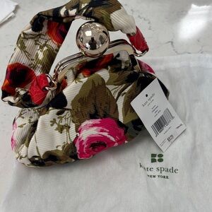 Kate Spade Floral Print Bag with Metallic Accent
